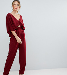 Комбинезон с рукавами-кимоно и широкими брюками ASOS TALL - Фиолетовый