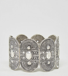 Эластичный браслет с гравировкой эксклюзивно для ASOS CURVE - Серебряный