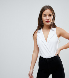 Боди с лацканами ASOS PETITE - Черный