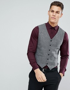 Приталенный жилет из твида Jack &amp; Jones Premium - Серый
