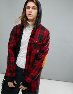 Куртка в клетку из утепленной фланели DC Shoes Snow Backwoods - Красный