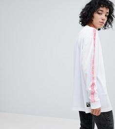 Белый трикотажный топ с розовым кантом Puma эксклюзивно для ASOS - Белый