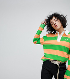 Оранжевый топ регби с полосками Puma эксклюзивно для ASOS - Оранжевый