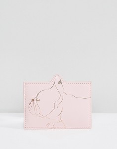 Кредитница с принтом французского бульдога Ted Baker - Розовый