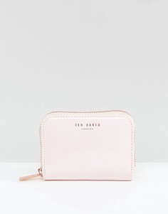 Лакированный кожаный кошелек на молнии Ted Baker - Розовый
