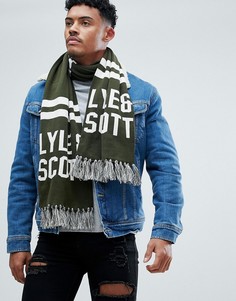 Зеленый шарф с логотипом Lyle &amp; Scott - Зеленый