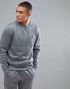 Серый меланжевый свитшот из флиса Lyle &amp; Scott Fitness Thompson - Серый