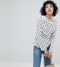 Драпированный топ в горошек Reclaimed Vintage Inspired - Белый