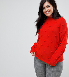 Джемпер с высоким воротом Junarose - Красный