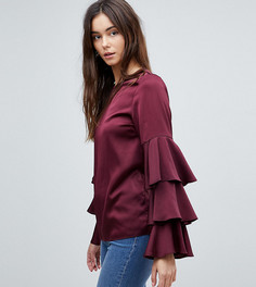 Топ с ярусными рукавами New Look Tall - Фиолетовый