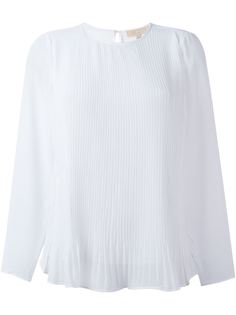 прозрачная блузка с плиссированной панелью Michael Michael Kors