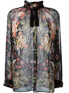 блузка с цветочным принтом Roberto Cavalli