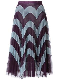плиссированная юбка с зигзагообразным узором Mary Katrantzou