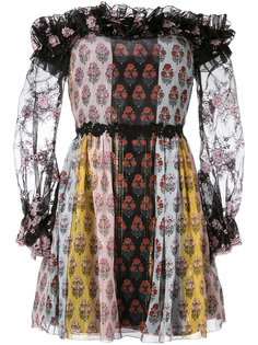 платье с открытыми плечами и принтом Giamba