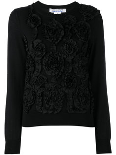 трикотажный топ с цветочной вышивкой Comme Des Garçons Comme Des Garçons