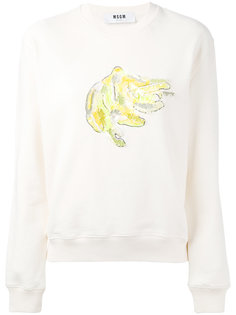 толстовка с банановым принтом  MSGM