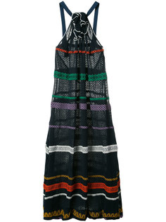 платье с петлей-халтер и узором Sonia Rykiel