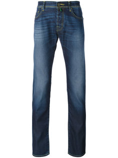 джинсы с камуфляжной заплаткой Jacob Cohen