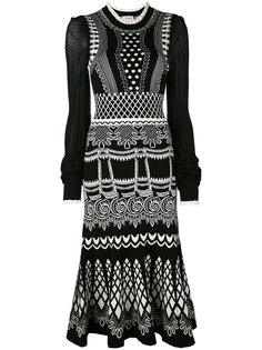 вязаное жаккардовое платье-миди Silvermist Temperley London