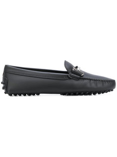 мокасины с планкой металлик  Tods Tod`S
