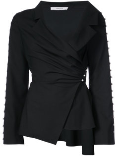 асимметричная блузка с отделкой из бусин Adeam