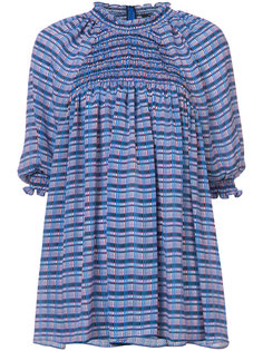 Bell Sleeve Smocked Blouse Derek Lam