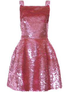 расклешенное платье с пайетками Oscar de la Renta