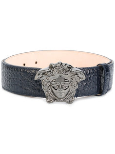ремень с эффектом крокодиловой кожи Versace
