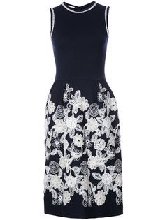 floral appliqué shift dress Oscar de la Renta