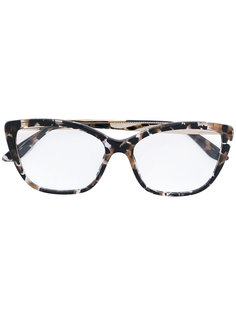 крупные очки с эффектом черепашьего панциря Dolce &amp; Gabbana Eyewear