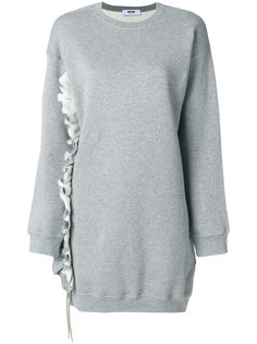 платье-толстовка с оборчатой отделкой MSGM