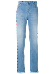 джинсы прямого кроя с аппликацией Each X Other