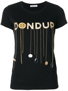 футболка с цепочкой и вышивкой Dondup