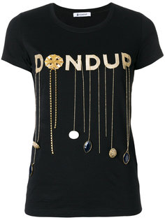 футболка с цепочкой и вышивкой Dondup