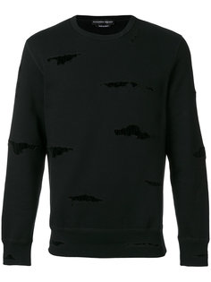 толстовка с рваной отделкой Alexander McQueen