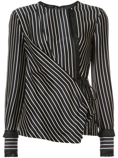 striped wrap blouse Yigal Azrouel