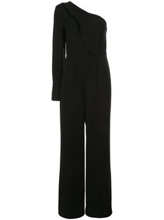 one-shoulder fringe jumpsuit Yigal Azrouel