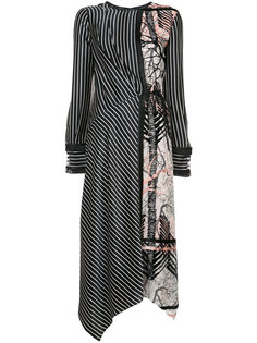 fringe detailed stripe dress Yigal Azrouel