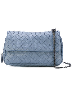 сумка с эффектом плетения и цепочной лямкой Bottega Veneta
