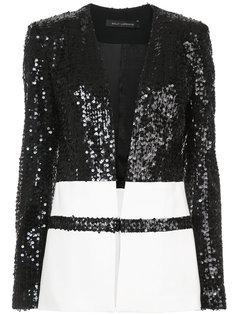 contrast panelled sequin jacket Sally Lapointe