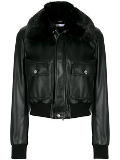 куртка-бомбер с воротником с меховой отделкой Givenchy