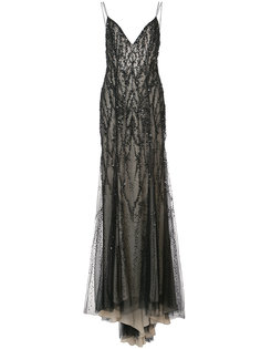 вечернее платье с вышивкой Monique Lhuillier