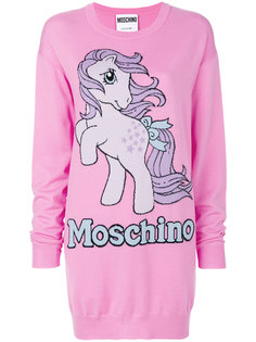 платье-свитер с узором интарсия My Little Pony Moschino