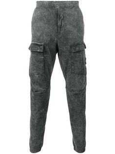 хлопковые спортивные брюки с эффектом белого налета Stone Island