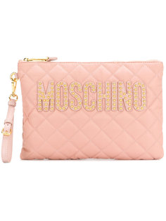 клатч с логотипом Moschino