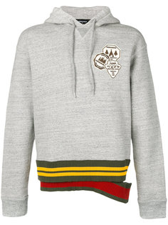 patch hoodie with double waistband Dsquared2