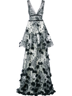 embroidered maxi dress Marchesa Notte