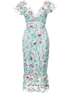 floral embroidered midi dress Marchesa Notte