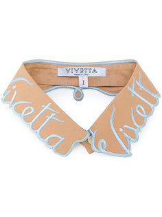 воротник с вышитым логотипом  Vivetta