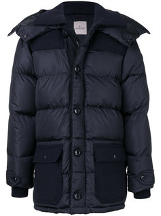 стеганый пуховик с трикотажными карманами Moncler